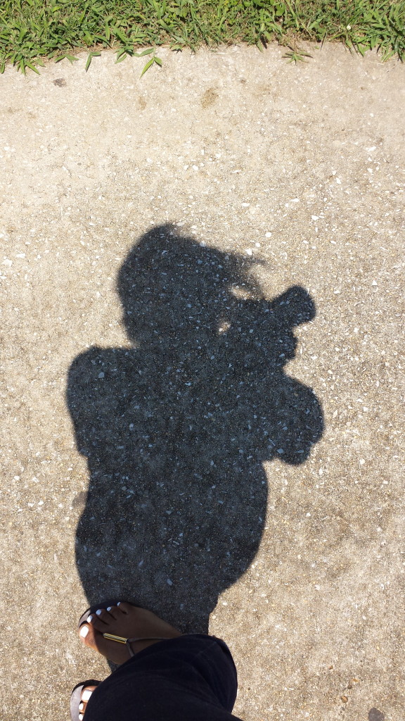 I can't remember where I was but I saw my shadow and loved it. 